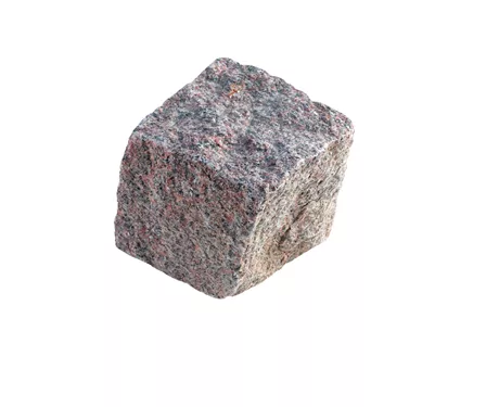 Chaussesten kløvet granit, rød grå, 9*9*8/10 cm